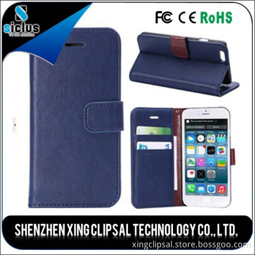alibaba express hot selling flip pu leather wallet stand case for iphone 6 smart phone with credit card clot